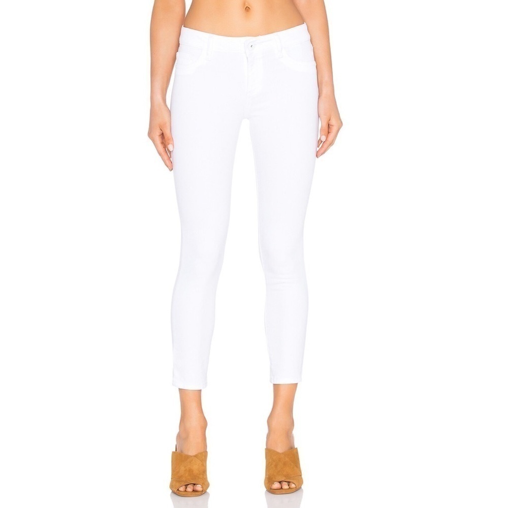 DL1961 Florence Instasculpt Cropped Porcelain White Skinny Jeans Coastal 24 Prep
